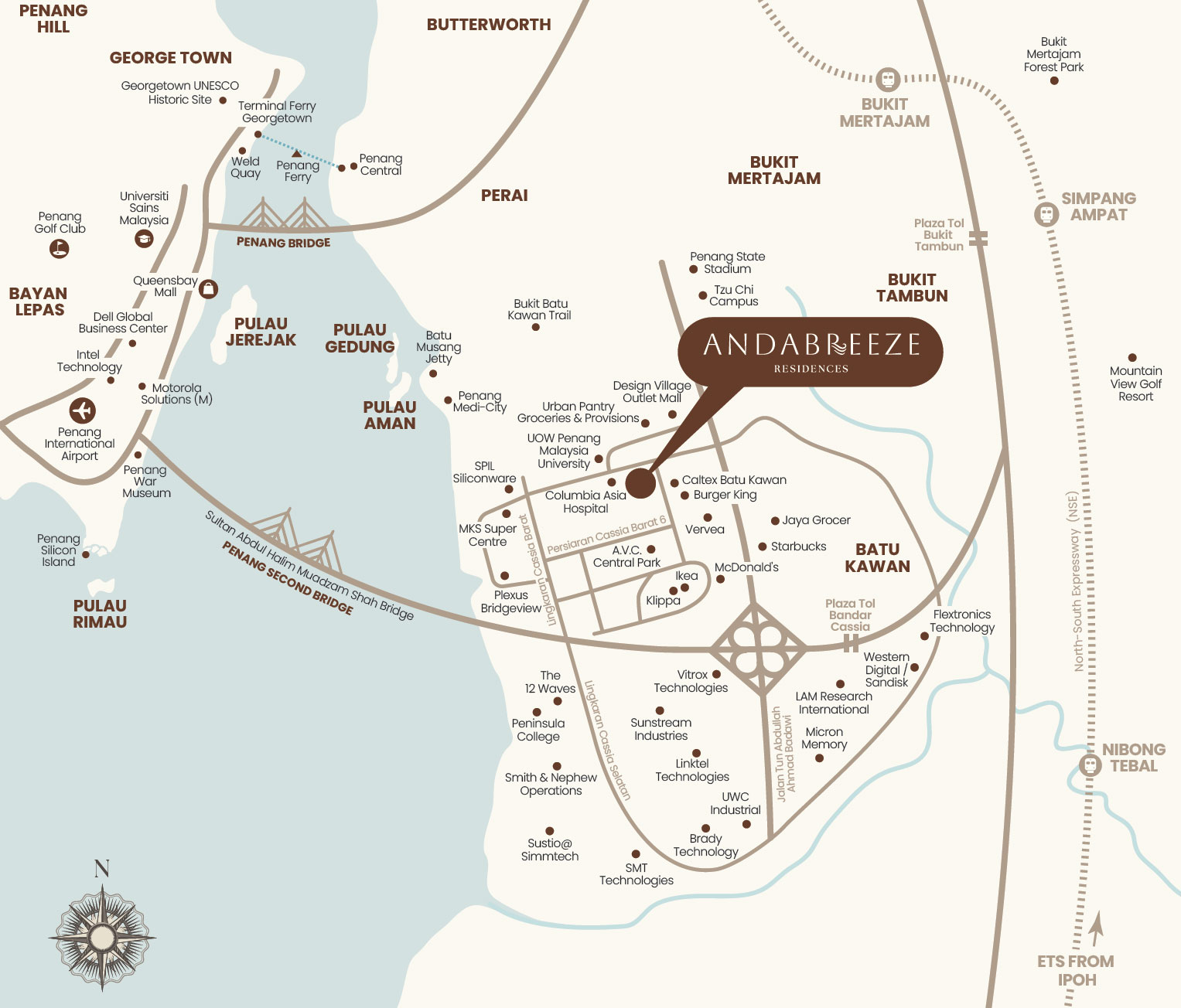 Andabreeze Residence Location Map